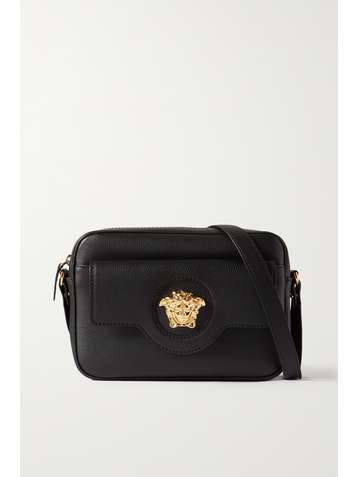VERSACE Medusa Schultertasche aus strukturiertem Leder mit Verzierung
