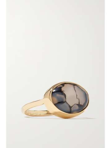 MELISSA JOY MANNING 14-karat recycled gold agate ring