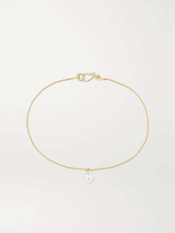 SOPHIE BILLE BRAHE Palme a Pied 14-karat gold pearl anklet