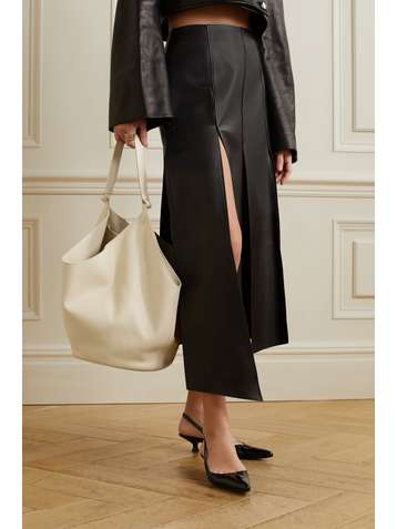 KHAITE Lotus medium leather tote