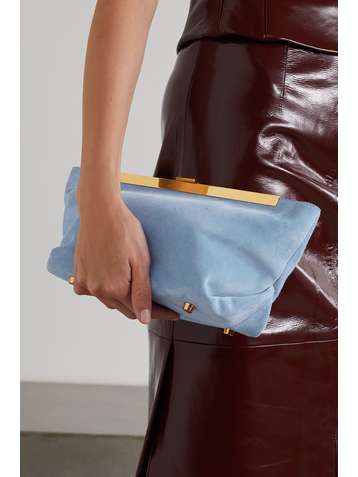KHAITE Pochette en daim Aimee