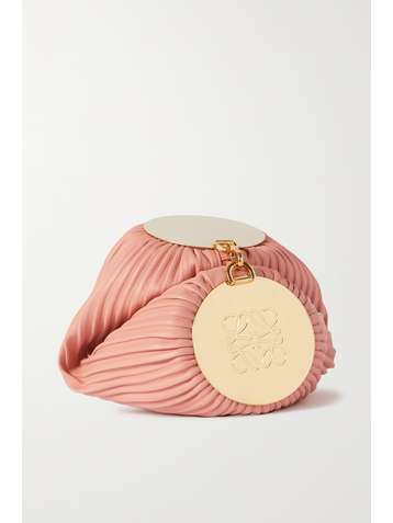 LOEWE Bracelet Schultertasche aus Leder mit Falten