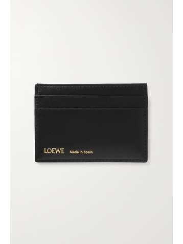 LOEWE Porte-cartes en cuir et en jacquard de coton mélangé