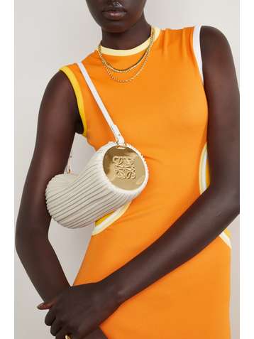 LOEWE Bracelet pleated leather shoulder bag