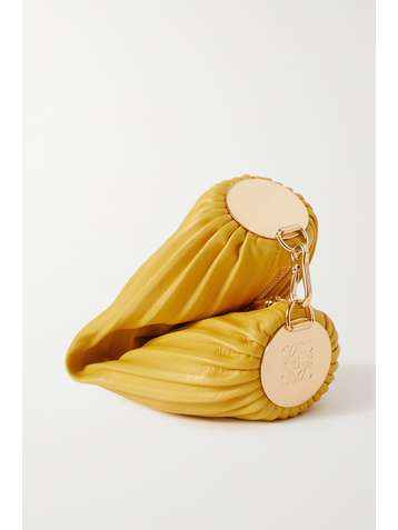 LOEWE Pochette en cuir plissé Bracelet Small