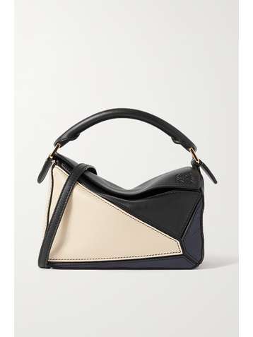 LOEWE Puzzle mini color-block leather shoulder bag