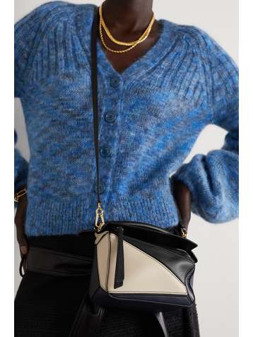 LOEWE Puzzle mini color-block leather shoulder bag
