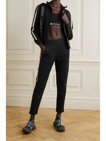 NILI LOTAN Veste de survêtement en jersey stretch à rayures et à appliqués x Champion