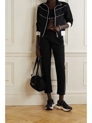 NILI LOTAN + Champion Jogginghose aus Stretch-Jersey mit Applikationen