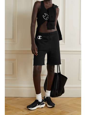 NILI LOTAN Short en jersey de coton imprimé x Champion