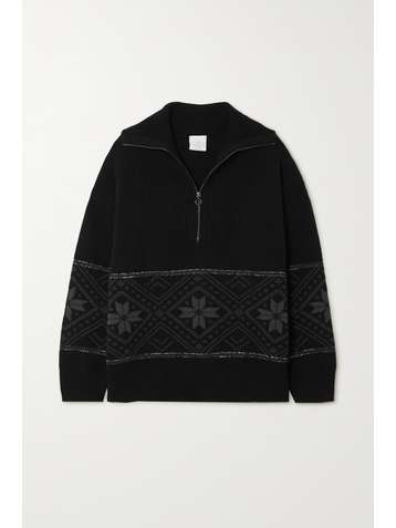 WE NORWEGIANS Fair Isle merino wool and cashmere-blend sweater