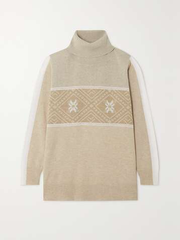 WE NORWEGIANS Fair Isle merino wool and cashmere-blend turtleneck sweater