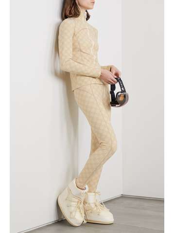 FENDI Karligraphy Ski bedruckte Skihose aus technischem Stretch-Jersey