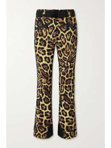 GOLDBERGH Jaguar belted printed flared ski pants