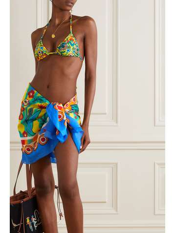 LA DOUBLEJ Paisley-print bikini briefs