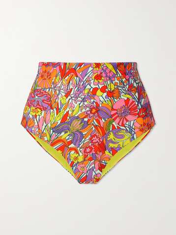 LA DOUBLEJ Surf floral-print bikini briefs