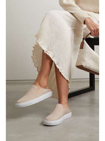 PORTE & PAIRE Slippers aus Leinen
