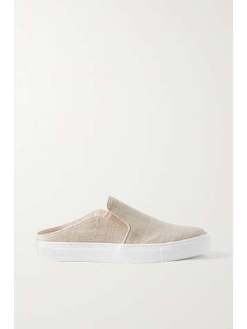 PORTE & PAIRE Slippers aus Leinen