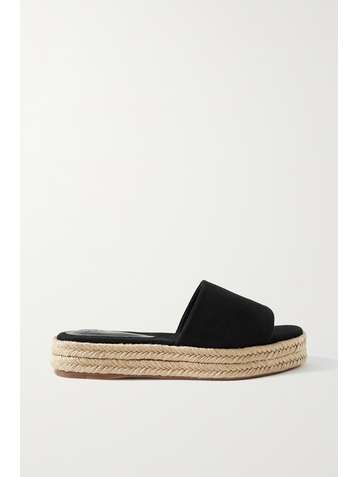 PORTE & PAIRE Suede espadrille slides