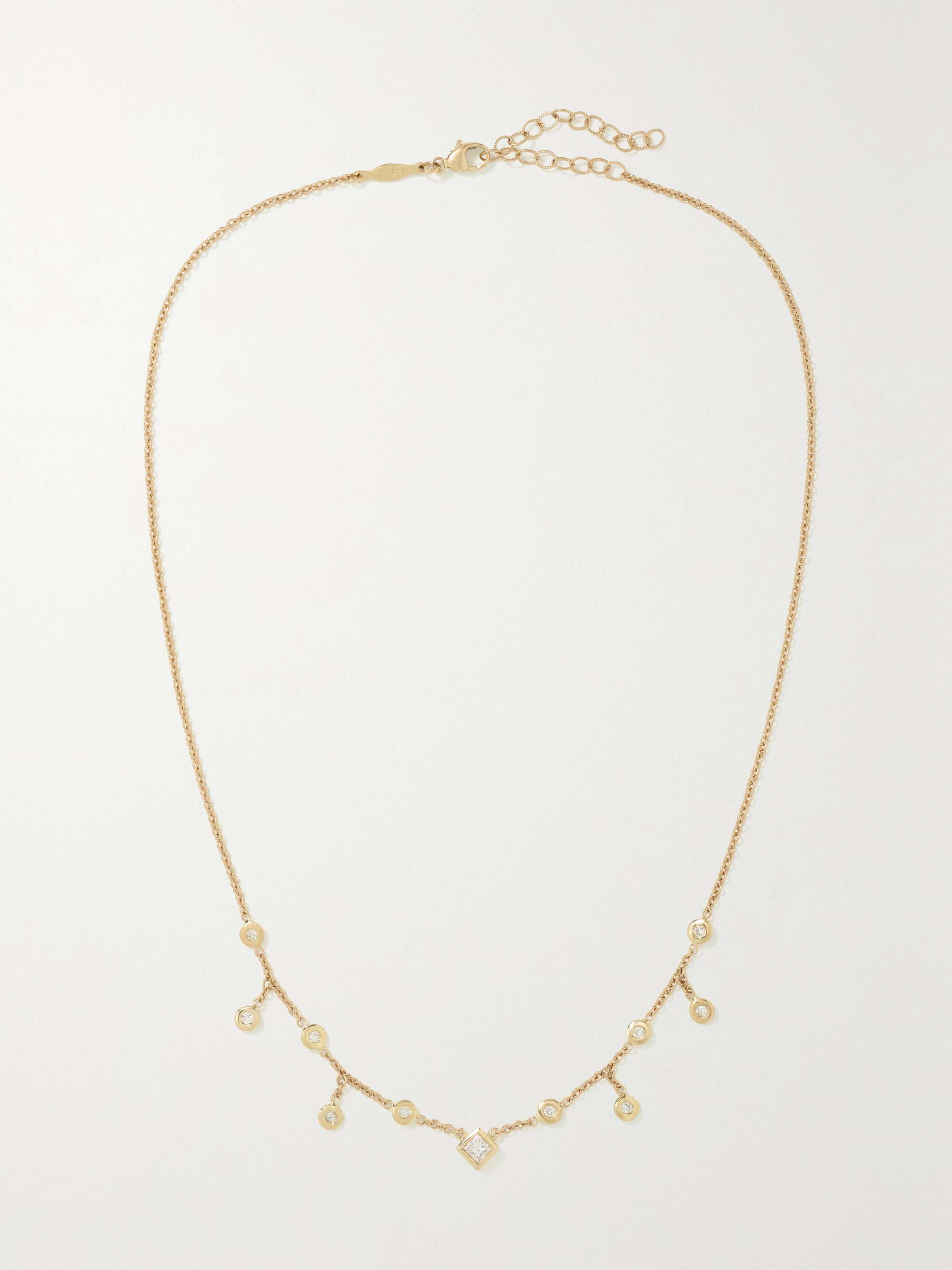 Gold 14-karat gold diamond necklace 