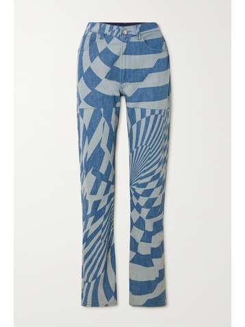 STELLA MCCARTNEY + Ed Curtis printed high-rise straight-leg jeans