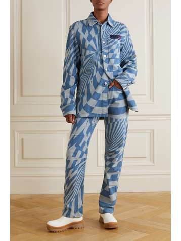STELLA MCCARTNEY + Ed Curtis printed high-rise straight-leg jeans