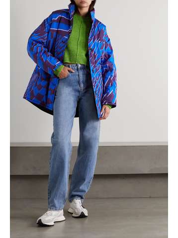 STELLA MCCARTNEY Alex oversized reversible printed shell coat