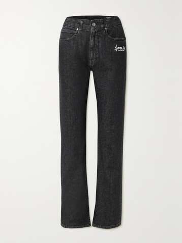 STELLA MCCARTNEY Printed high-rise straight-leg jeans