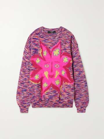 STELLA MCCARTNEY + Ed Curtis space-dyed intarsia-knit sweater