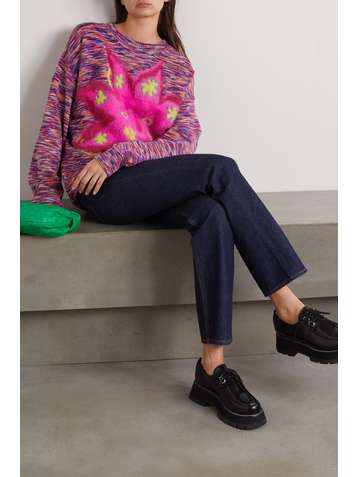 STELLA MCCARTNEY + Ed Curtis space-dyed intarsia-knit sweater