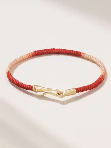 OLE LYNGGAARD COPENHAGEN Life Armband aus Kordel mit Details aus 18 Karat Gold