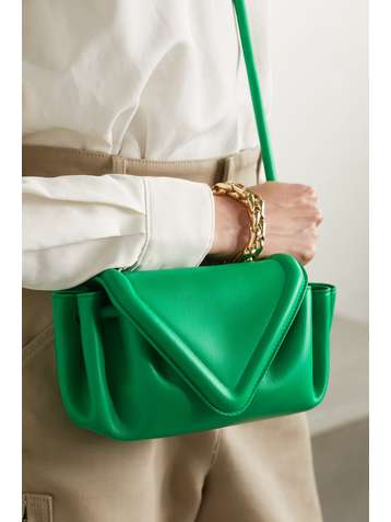 BOTTEGA VENETA Beak small leather shoulder bag