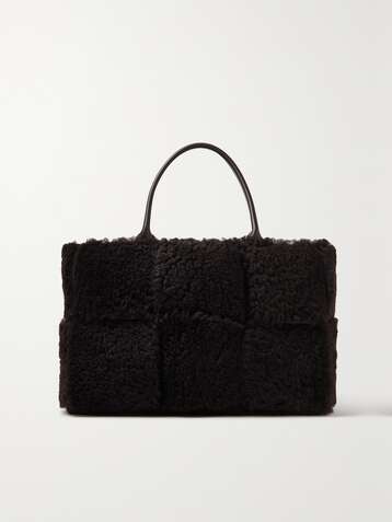 BOTTEGA VENETA Sac à main en peau lainée intrecciato Arco Medium