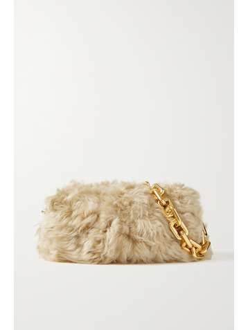 BOTTEGA VENETA The Chain Pouch shearling clutch