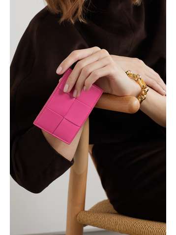 BOTTEGA VENETA Cassette intrecciato leather cardholder