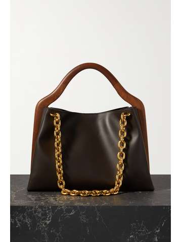BOTTEGA VENETA Wood medium chain-embellished leather tote