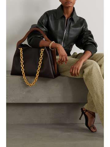 BOTTEGA VENETA Wood medium chain-embellished leather tote