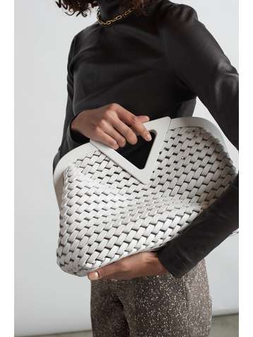 BOTTEGA VENETA Sac à main en cuir intrecciato Point Medium