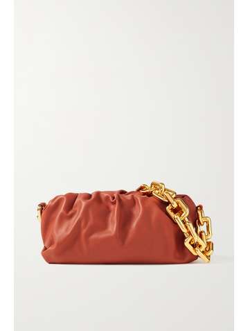 BOTTEGA VENETA The Chain Pouch gathered leather clutch