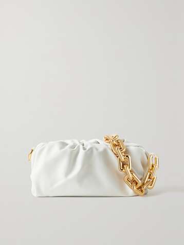 BOTTEGA VENETA Pochette en cuir à fronces The Chain Pouch