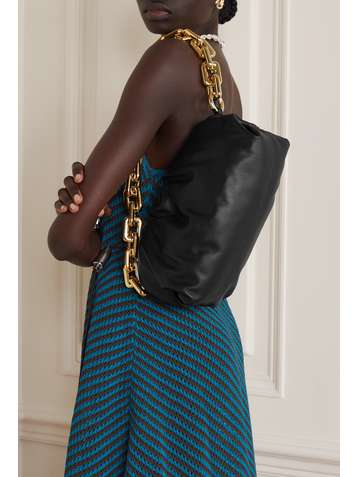 BOTTEGA VENETA Pochette en cuir à fronces The Chain Pouch