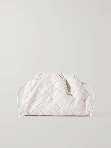BOTTEGA VENETA The Pouch small gathered intrecciato leather clutch