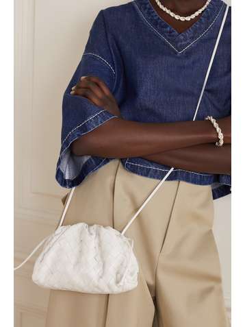 BOTTEGA VENETA The Pouch small gathered intrecciato leather clutch