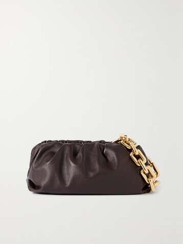 BOTTEGA VENETA Pochette en cuir à fronces The Chain Pouch