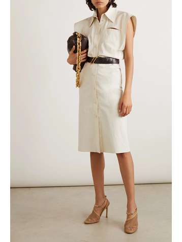BOTTEGA VENETA Pochette en cuir à fronces The Chain Pouch