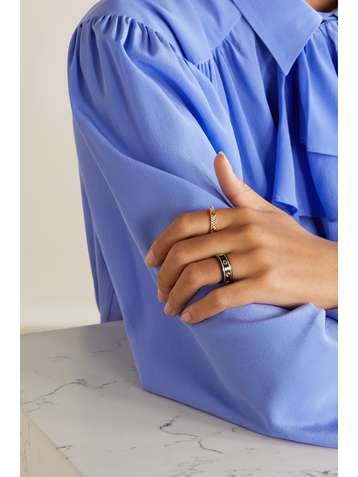 GUCCI Icon 18-karat gold and crystal ring