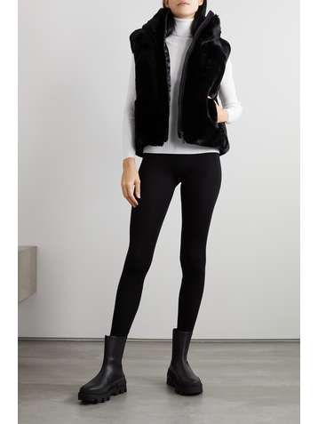 FUSALP Veste sans manches à capuche en fourrure synthétique Pegase