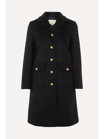 GUCCI Embellished wool-felt coat