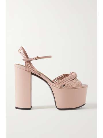 GUCCI Crawford knotted leather platform sandals