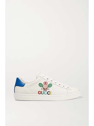 GUCCI Ace embroidered leather sneakers